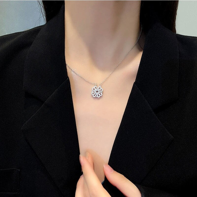 Shop Heart Four Leaf Clover Necklace with great discounts and prices online  - Jan 2024 | Lazada Philippines